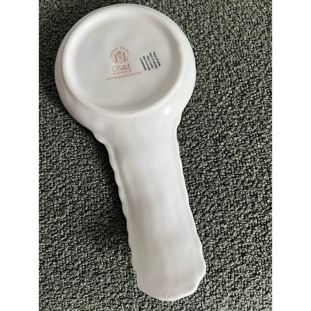 Anthropologie Turkuaz Kitchen Betül Floral Ceramic Spoon Rest Posy Boho Whimsy